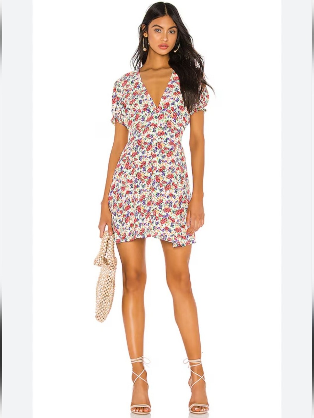 NWOT Faithfull The Brand Rahaela Floral Mini Dress Size 4